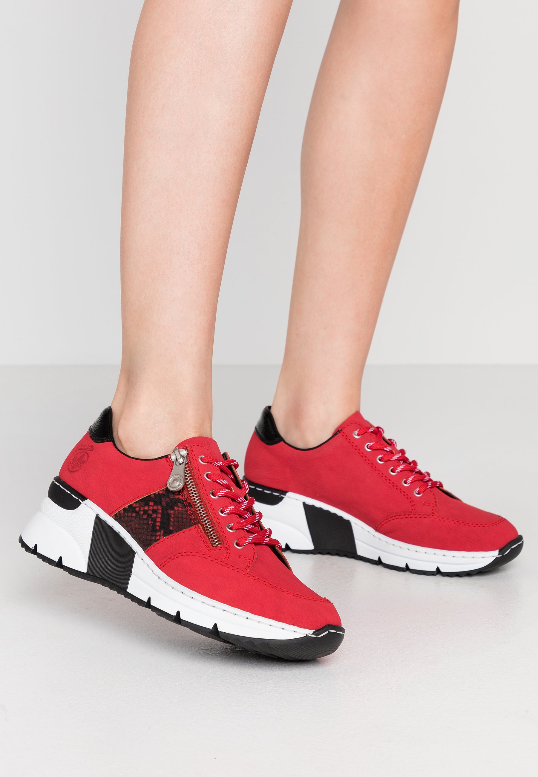 Sneaker damen rot rieker Clearance